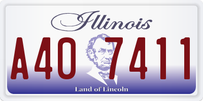 IL license plate A407411