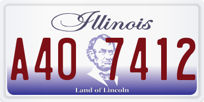 IL license plate A407412