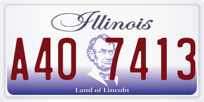 IL license plate A407413
