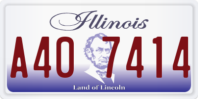 IL license plate A407414