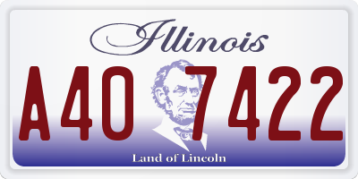 IL license plate A407422