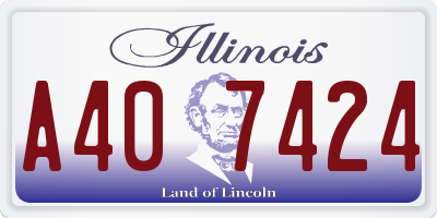 IL license plate A407424