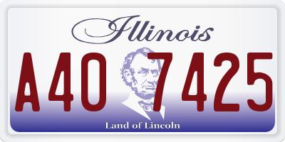 IL license plate A407425
