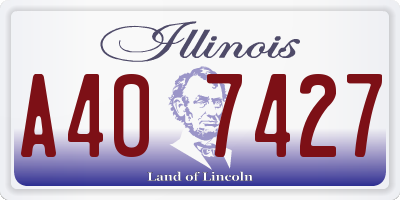 IL license plate A407427