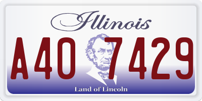 IL license plate A407429