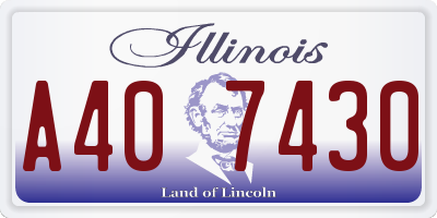 IL license plate A407430