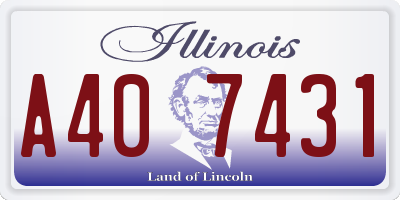 IL license plate A407431