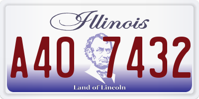 IL license plate A407432