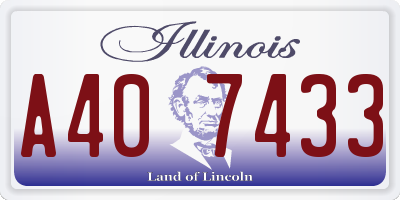 IL license plate A407433