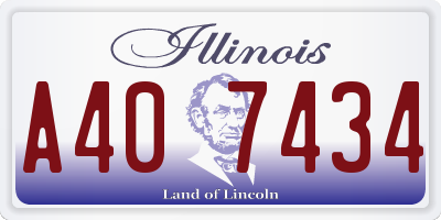 IL license plate A407434