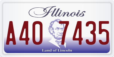 IL license plate A407435