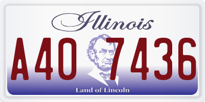 IL license plate A407436