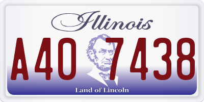 IL license plate A407438