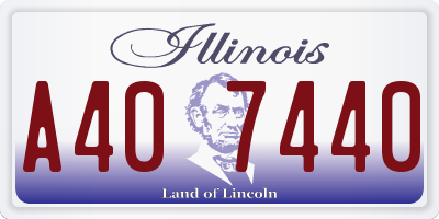 IL license plate A407440