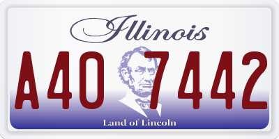 IL license plate A407442