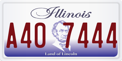 IL license plate A407444