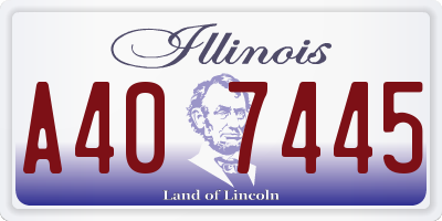 IL license plate A407445
