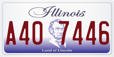 IL license plate A407446