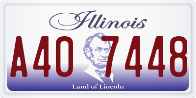 IL license plate A407448
