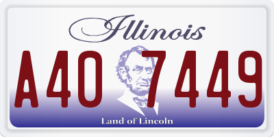 IL license plate A407449