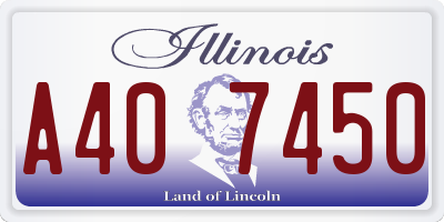 IL license plate A407450