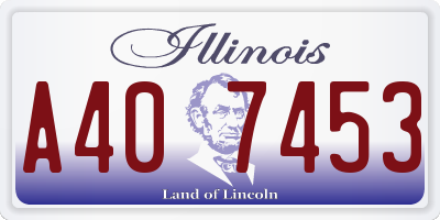 IL license plate A407453