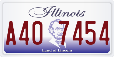 IL license plate A407454