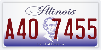 IL license plate A407455