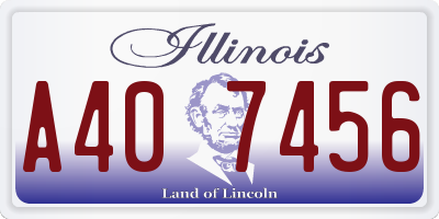 IL license plate A407456