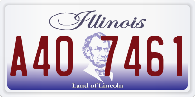 IL license plate A407461