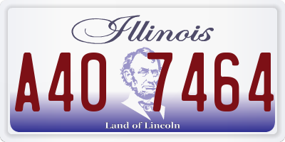 IL license plate A407464