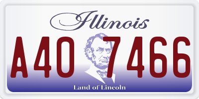 IL license plate A407466