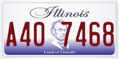 IL license plate A407468