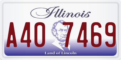 IL license plate A407469