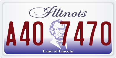 IL license plate A407470