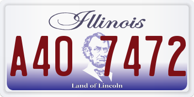 IL license plate A407472