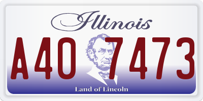 IL license plate A407473
