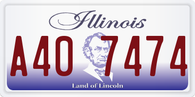 IL license plate A407474