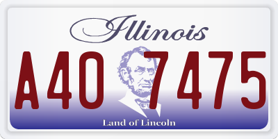 IL license plate A407475