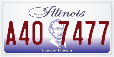 IL license plate A407477