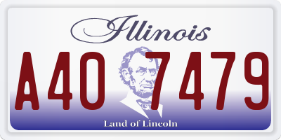 IL license plate A407479