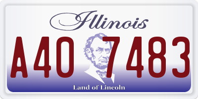 IL license plate A407483