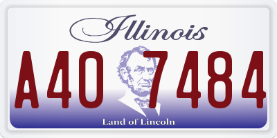 IL license plate A407484