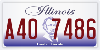 IL license plate A407486