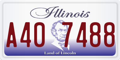 IL license plate A407488