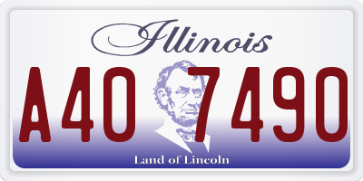 IL license plate A407490