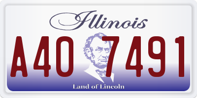 IL license plate A407491