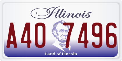 IL license plate A407496
