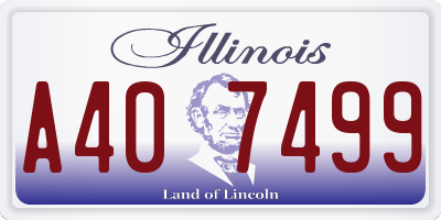 IL license plate A407499