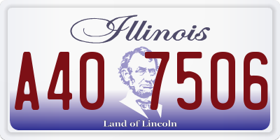 IL license plate A407506